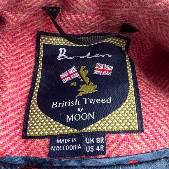 Boden British Tweed Blazer By Moon US Size 4R - Picture 13 of 14